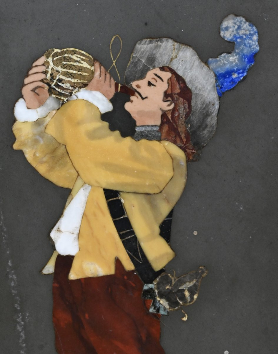 Mosaico a Pietra Dura Fiorentino - Italia Inizio XX Secolo-photo-3